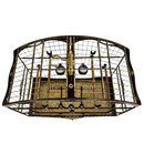 GAIOLA MADEIRARTE COLEIRO SUPER LUXO ESCURA