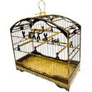 GAIOLA MADEIRARTE COLEIRO SUPER LUXO ESCURA