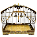 GAIOLA MADEIRARTE COLEIRO SUPER LUXO ESCURA