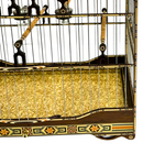 GAIOLA MADEIRARTE COLEIRO SUPER LUXO ESCURA